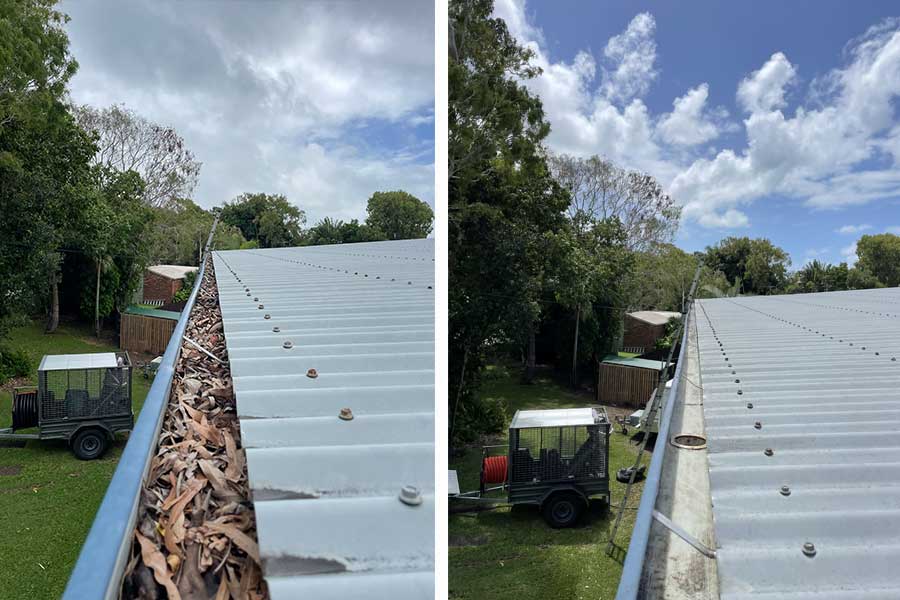 Roof-clean-before-and-after-Mackay-gutter-cleaning